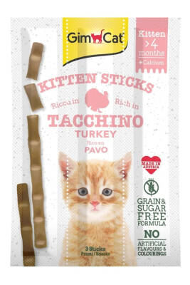 GimCat Sticks Kitten Hindili Yavru Kedi Ödül Çubukları 3x3gr - 1