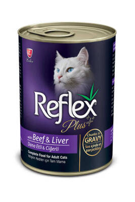 Reflex Plus Dana Eti ve Ciğerli Yetişkin Kedi Konservesi 400gr - 1