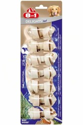 8in1 Delights Bones Köpekler için Biftekli Ödül Kemiği (XS) 7 Adet - 1