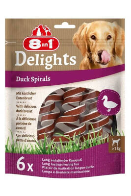 8in1 Delights Duck Spirals Ördekli Burgu Köpek Ödülü 6lı - 1