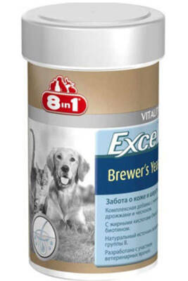 8in1 Excel Brewers Yeast Köpekler için Sarımsaklı Multivitamin Tablet 140 Adet - 1