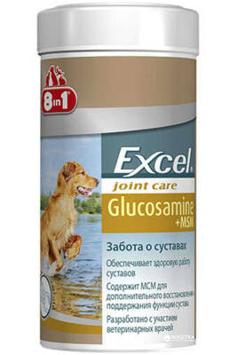 8in1 Excel Glucosamine MSM Köpeklerin Eklem Sağlığı için Tablet 55 Adet - 1