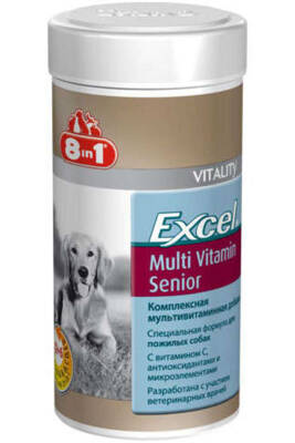 8in1 Excel Yaşlı Köpekler için Multivitamin Tablet 70 Adet - 1