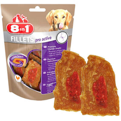 8in1 Fillets Pro Active Eklem Sağlığı İçin Köpek Ödülü Small 80gr - 1