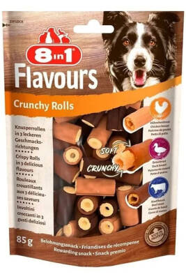 8in1 Flavours Crunchy Rolls Kıtır Köpek Ödülü 85gr - 1