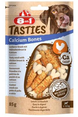 8in1 Tasties Calcium Bones Tavuk Sargılı Köpek Ödülü 85gr - 1