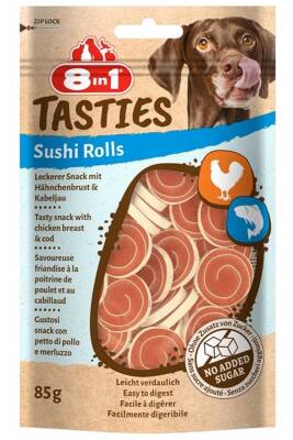 8in1 Tasties Sushi Rolls Tavuklu Balıklı Sushi Köpek Ödülü 85 Gr - 1