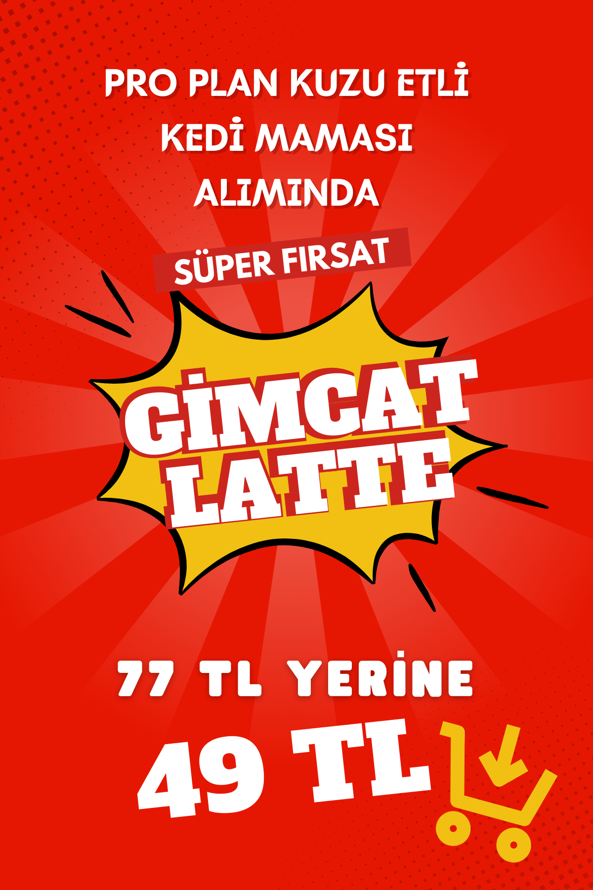 Pro Plan Delicate Kuzu Etli Yetişkin Kedi Maması 10 KG Alımında Gimcat Latte 49 Lira