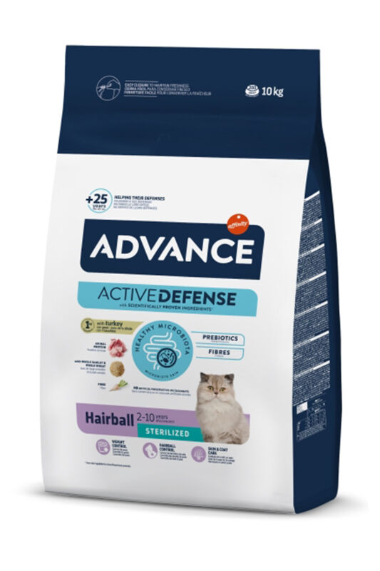 Advance Hairball Sterilised Kısırlaştırılmış Kedi Maması 10 KG - 1