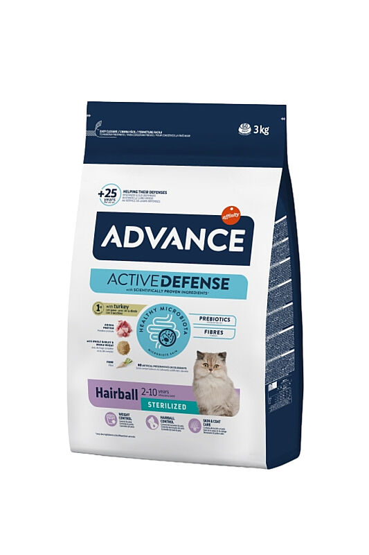 Advance Hairball Hindili Kısırlaştırılmış Kedi Maması 3 Kg - 1