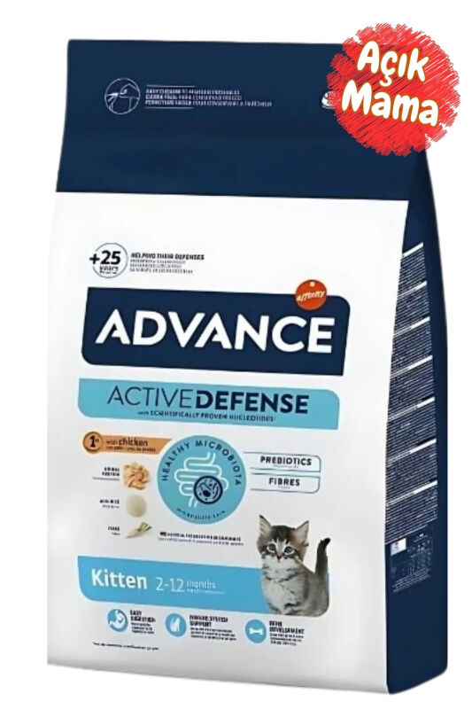 Advance Kitten Tavuklu Yavru Kedi Maması 1 Kg - Açık Mama - 1