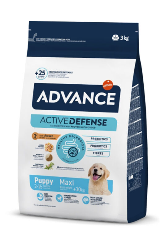 Advance Maxi Puppy Tavuklu Büyük Irk Yavru Köpek Maması 3KG - 1