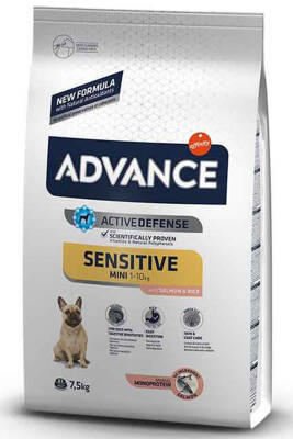 Advance Mini Sensitive Somonlu Küçük Irk Yetişkin Köpek Maması 7,5kg - 1