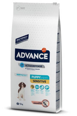 Advance Puppy Sensitive Somonlu Yavru Köpek Maması 12kg - 1