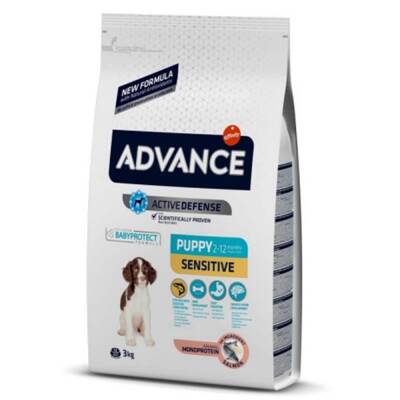 Advance Puppy Sensitive Somonlu Yavru Köpek Maması 3kg - 1