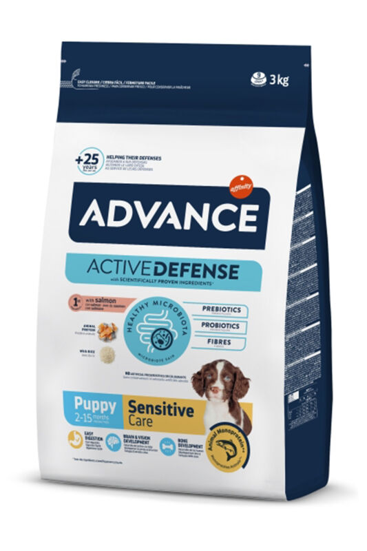 Advance Puppy Sensitive Somonlu Hassas Yavru Köpek Maması 3 KG - 1