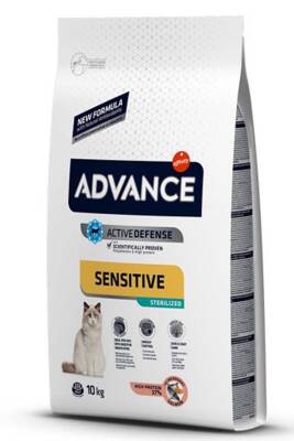 Advance Sensitive Somonlu Kısırlaştırılmış Kedi Maması 10 KG - 1