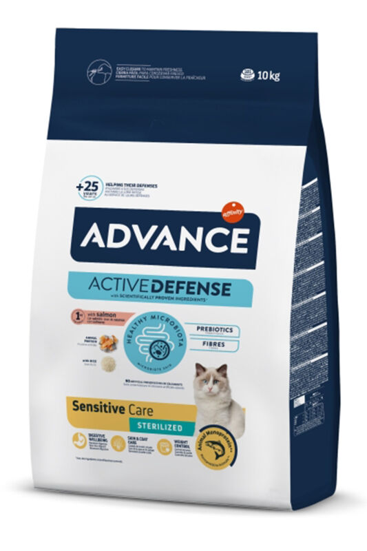 Advance Sensitive Somonlu Kısırlaştırılmış Kedi Maması 10 KG - 1