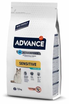 Advance Sensitive Somonlu Kısırlaştırılmış Kedi Maması 1,5kg - 1