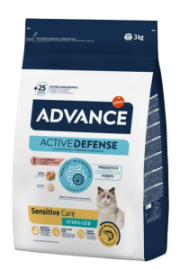 Advance Sensitive Somonlu Kısırlaştırılmış Kedi Maması 3 KG - ADVANCE