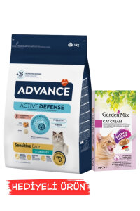 Advance Sensitive Somonlu Kısırlaştırılmış Kedi Maması 3 KG - ADVANCE