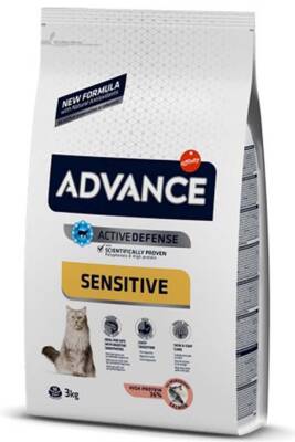 Advance Sensitive Somonlu Yetişkin Kedi Maması 3 KG - 1