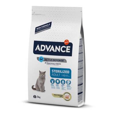 Advance Sterilised Hindi Etli Kısırlaştırılmış Kedi Maması 3 Kg - 1