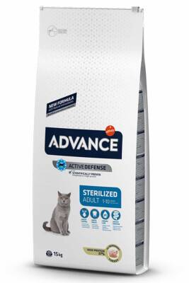 Advance Sterilised Hindili Kısırlaştırılmış Kedi Maması 15 KG - 1