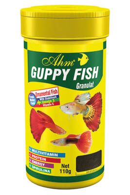 Ahm Guppy Fish Granül Lepistes Balık Yemi 100 ML - 1