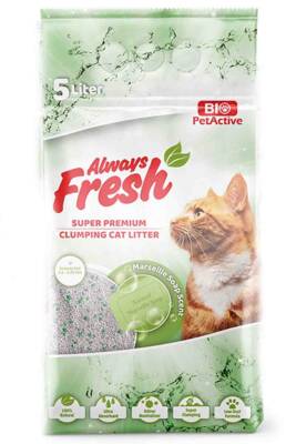 Always Fresh Marsilya Sabunlu Topaklanan Kedi Kumu 5lt - 1