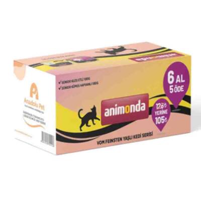 Animonda Gourmet Yaşlı Kedi Yaş Mama Serisi 100gr 6al5öde - 1