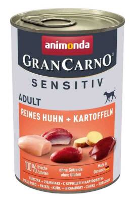 Animonda Gran Carno Sensitive Tavuklu Ve Patatesli Yetişkin Köpek Konservesi 400gr - 1