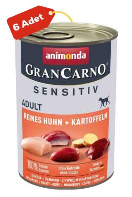 Animonda Gran Carno Sensitive Tavuklu Ve Patatesli Yetişkin Köpek Konservesi 6x400gr 6lı - 1