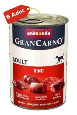 Animonda Gran Carno Sığır Etli Yetişkin Köpek Konservesi 6x400gr 6lı - 1