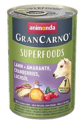 Animonda Gran Carno Superfoods Kuzu Amarant ve Kızılcıklı Yetişkin Köpek Konservesi 400gr - 1