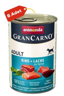 Animonda GranCarno Adult Sığır Etli ve Ispanaklı Yetişkin Köpek Konservesi 6x400gr 6lı - 1