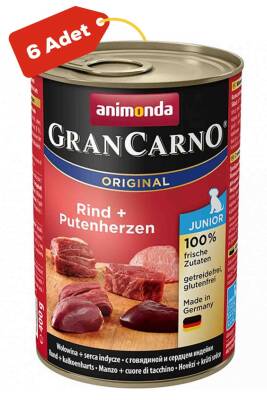 Animonda GranCarno Biftek ve Hindi Etli Yavru Köpek Konservesi 6x400gr 6lı - 1