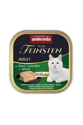 Animonda Vom Feinsten Sığır Etli, Somon ve Ispanaklı Yetişkin Kedi Konservesi 100gr - 1