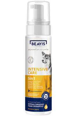 Beavis İntensive Care 5 in 1 Köpekler için Naturel Bal Özlü Kuru Yıkama Köpük Şampuan 200ml - 1