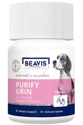 Beavis Purify Urin Köpekler İçin İdrar Yolu Sağlığı Düzenleyici Tablet C Vitamin Complex 12gr 40 Tablet - 1