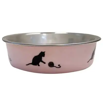 Bella Mama Kabı Kedi Desenli 11cm 160ml Pembe - 1