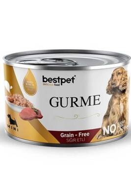 Bestpet Gurme Junior Puppy Biftekli Parça Etli Yetişkin Köpek Konservesi 200gr - 1