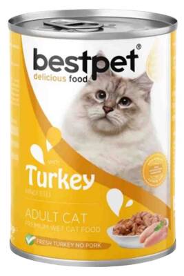 BestPet Hindi Etli Yetişkin Kedi Konservesi 400gr - 1