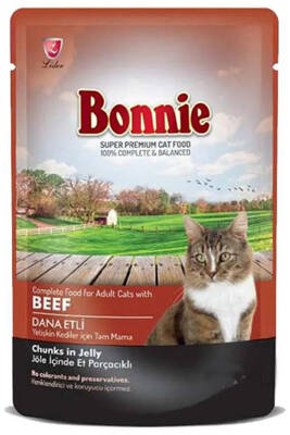 Bonnie Biftekli Kedi Konservesi 85gr - 1