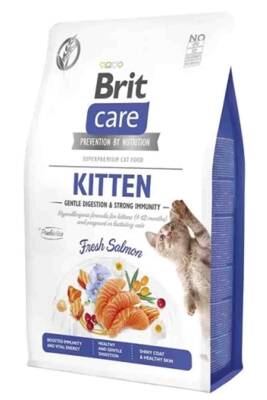 Brit Care Gentle Digestion & Strong Immunity Somonlu Tahılsız Yavru Kedi Maması 2 KG - 1