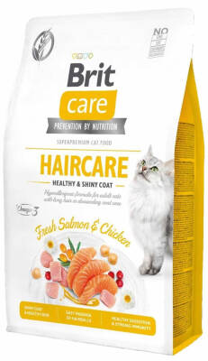 Brit Care Haircare Deri ve Tüy Sağlığı için Tahılsız Tavuk ve Somonlu Yetişkin Kedi Maması 2kg - 1