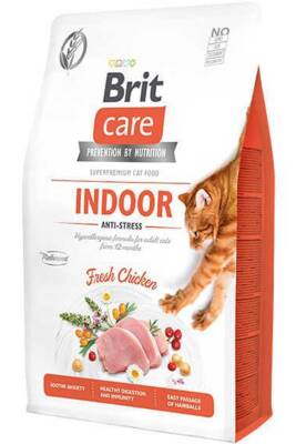 Brit Care Indoor Stres Azaltıcı Ev Kedileri için Tahılsız Yetişkin Kedi Maması 2kg - 1