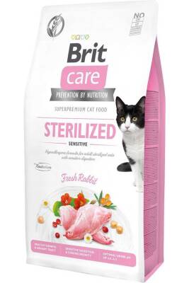 Brit Care Kısırlaştırılmış Tavşanlı Hassas Yetişkin Kedi Maması 7kg - 1