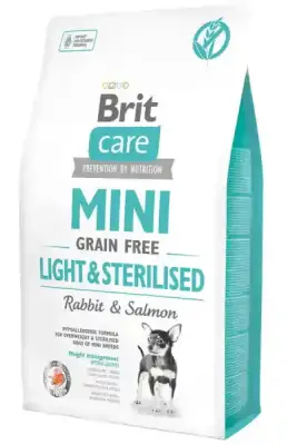 Brit Care Mini Light Tahılsız Tavşan ve Somonlu Kısırlaştırılmış Yetişkin Köpek Maması 2kg - 1