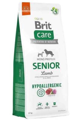 Brit Care Mono Protein Hipoalerjenik Kuzulu ve Pirinçli Yaşlı Köpek Maması 12kg - 1